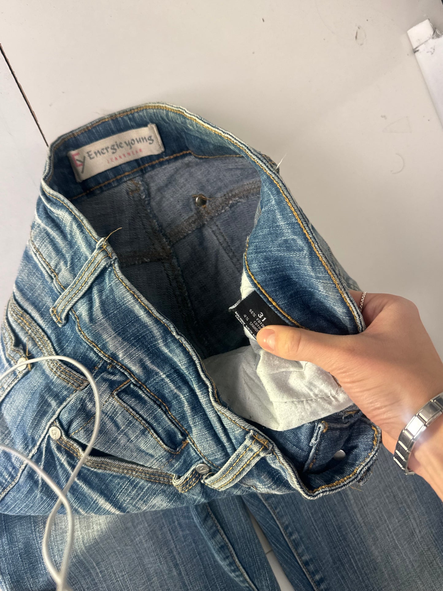 Lavtaljede jeans str: S
