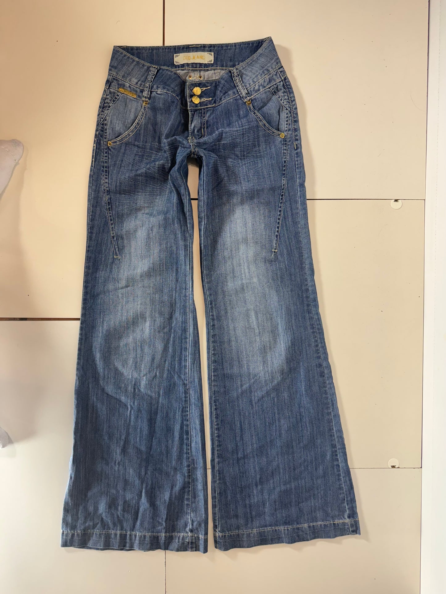 Lågmidjade jeans–stl: XS/S