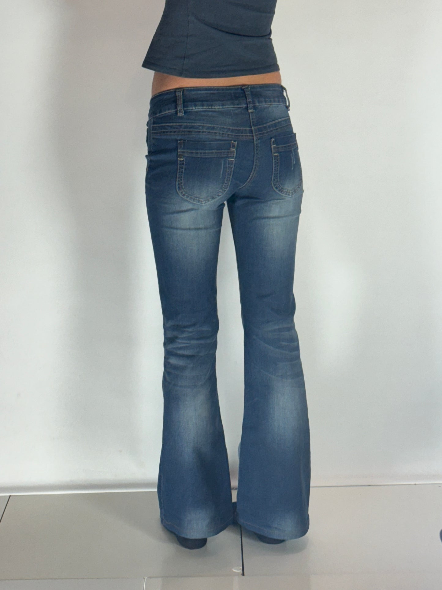 Lågmidjade jeans–stl: XS