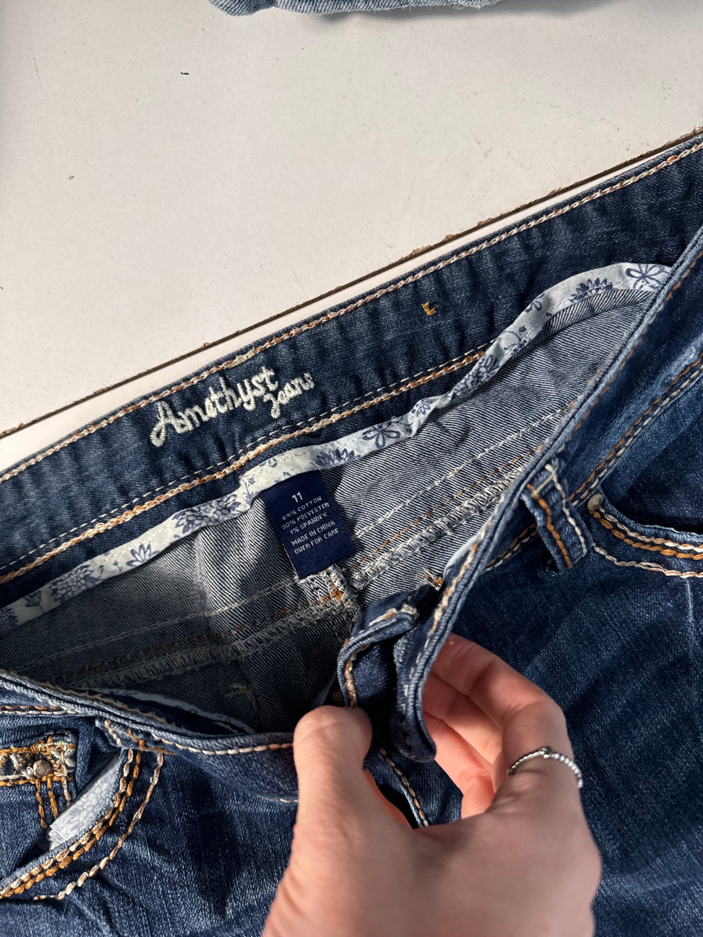 Lavtaljede jeans str: M