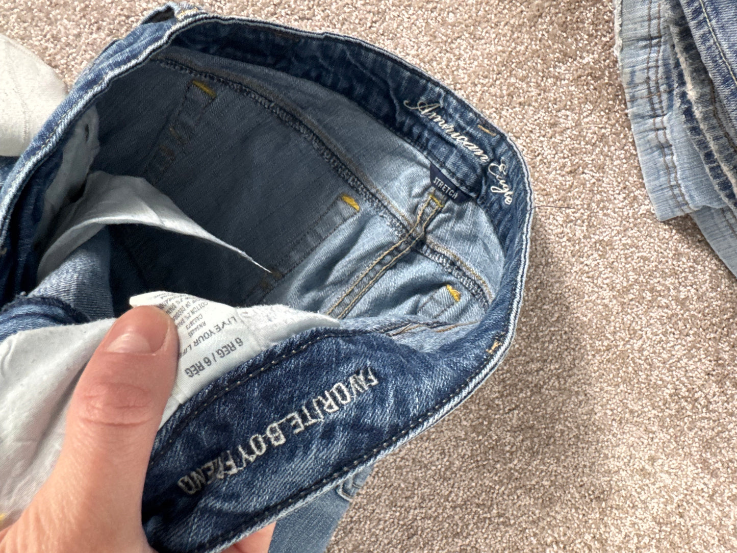 Lavtaljede jeans str: S