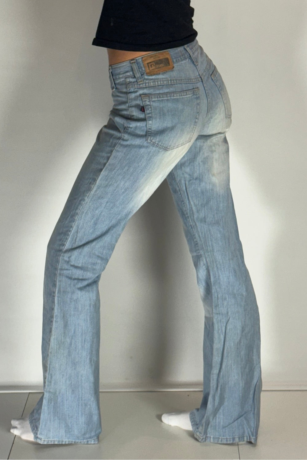 Lågmidjade jeans–stl: XS