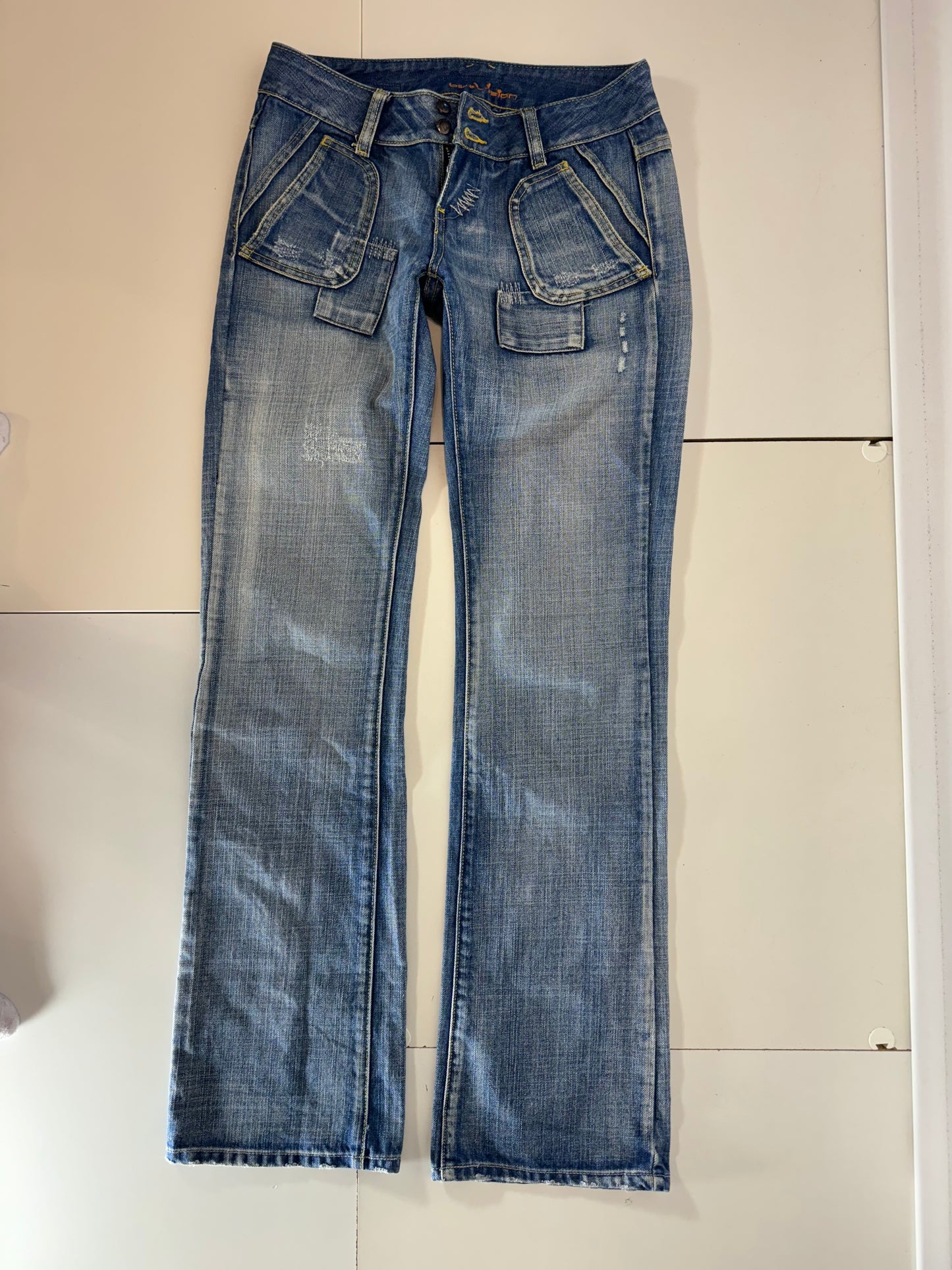 Lågmidjade jeans-stl: S