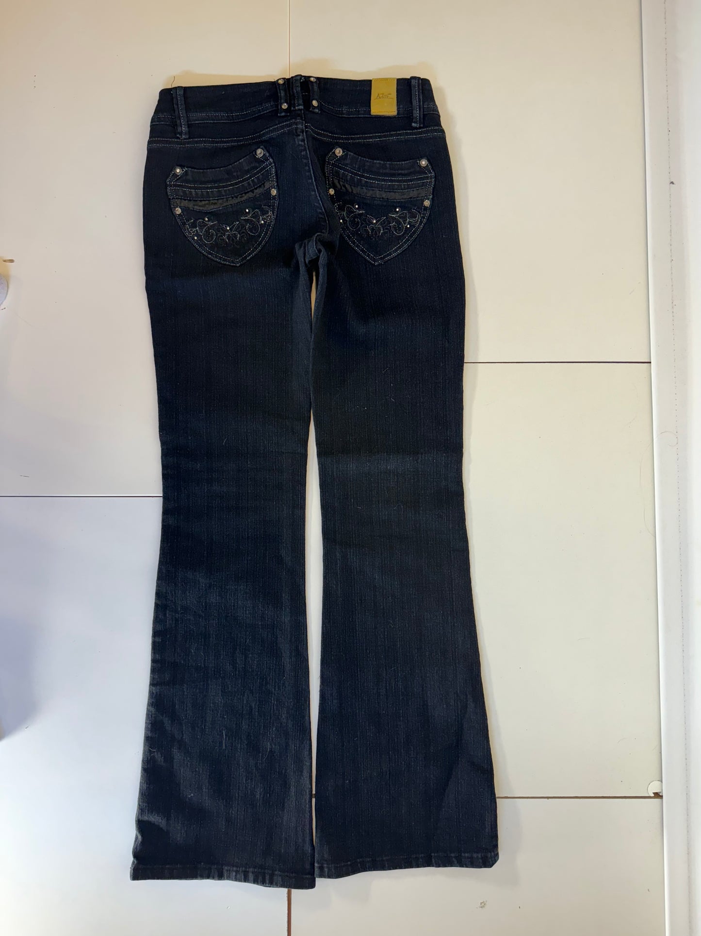 Lågmidjade jeans–stl: S