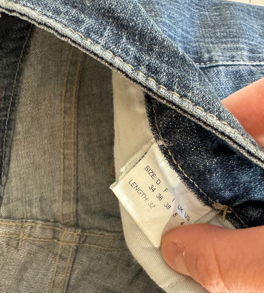 Lågmidjade jeans–stl: XS