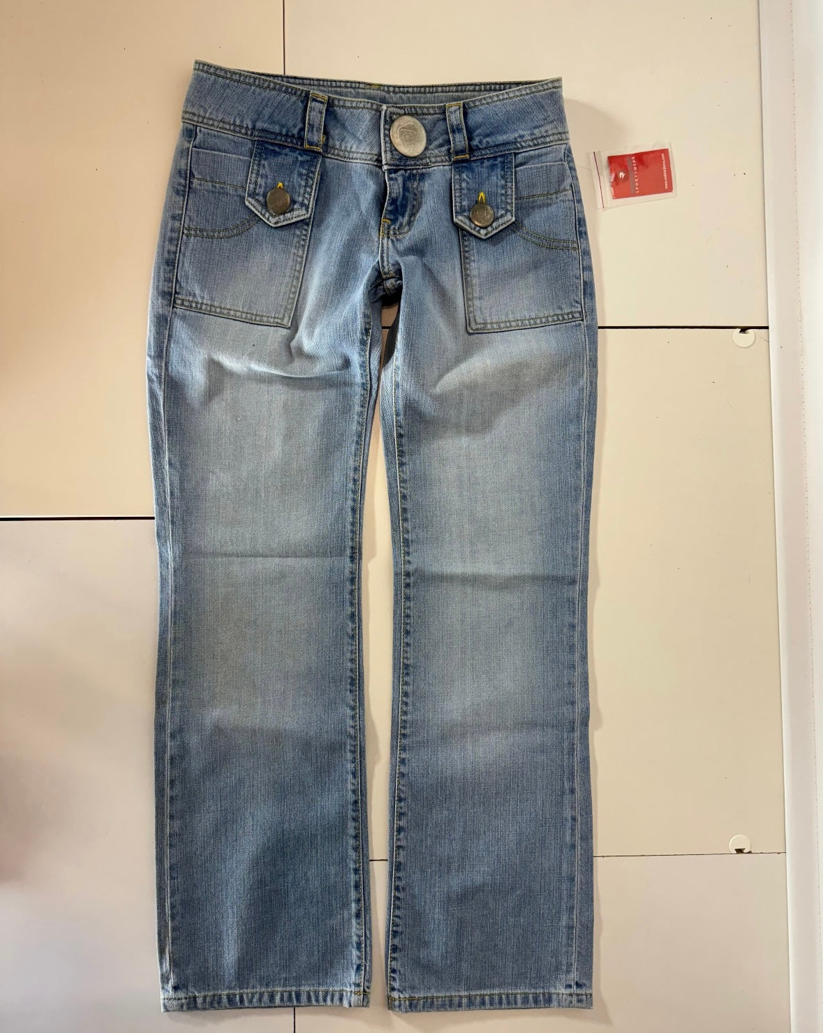 Lågmidjade jeans–stl: S