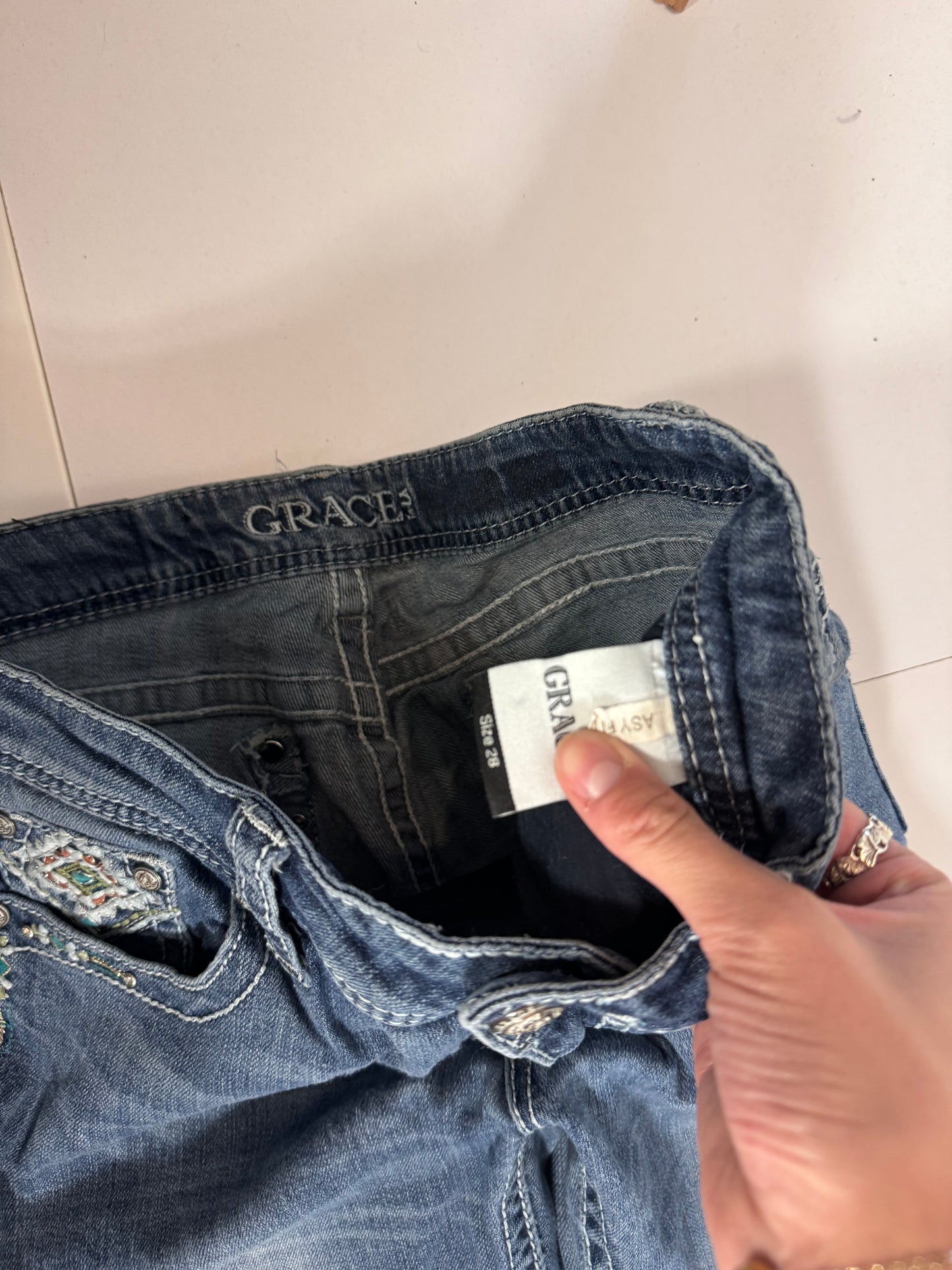 Lågmidjade jeans stl: S