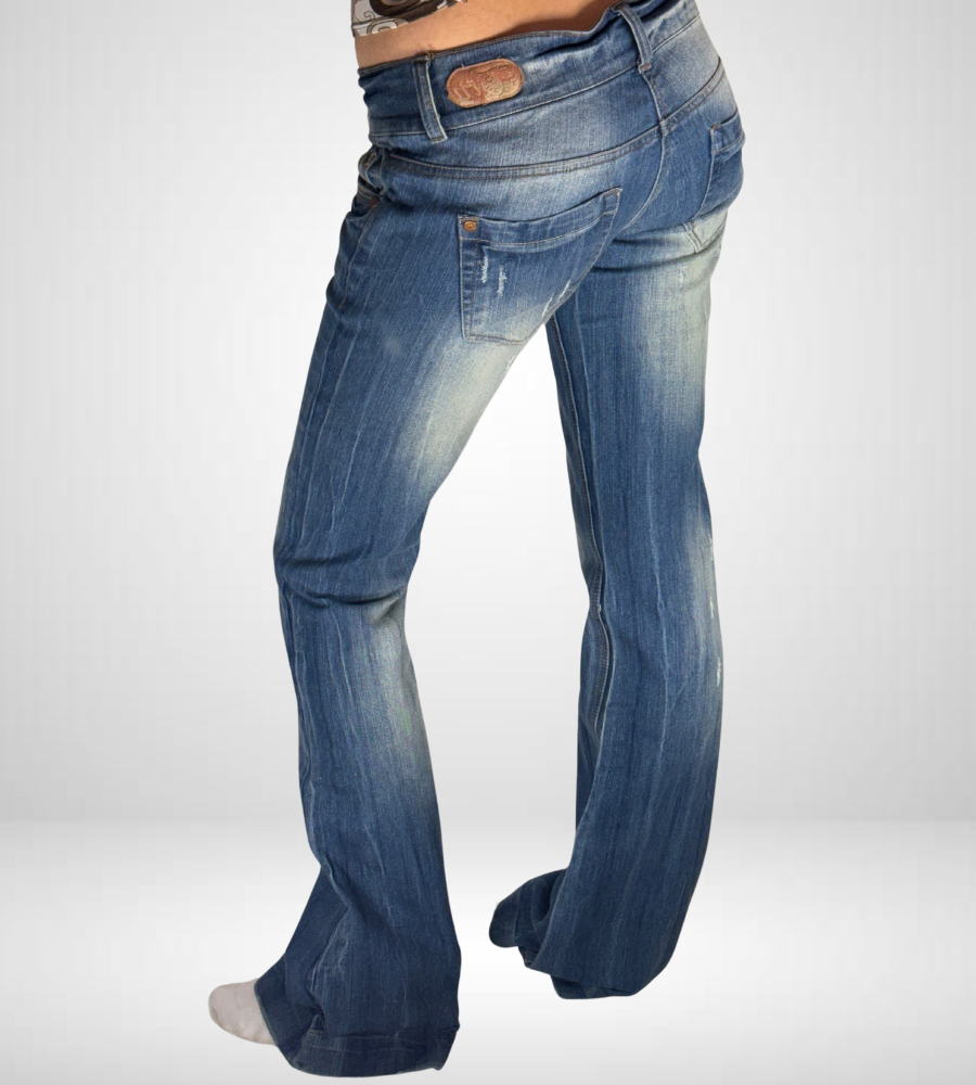 Lågmidjade jeans–stl: S