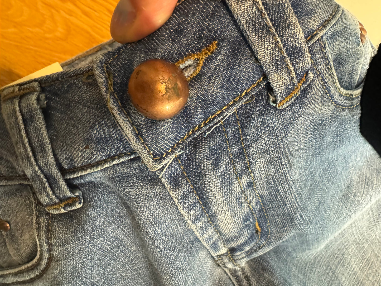 Lågmidjade jeans–stl: XS