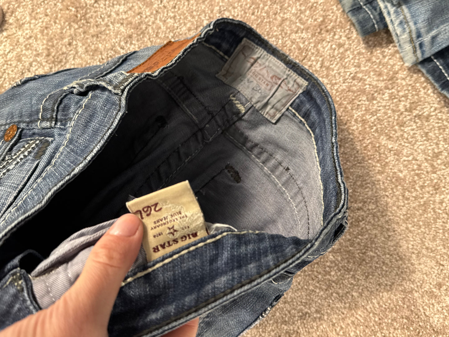 Lågmidjade jeans stl: XS