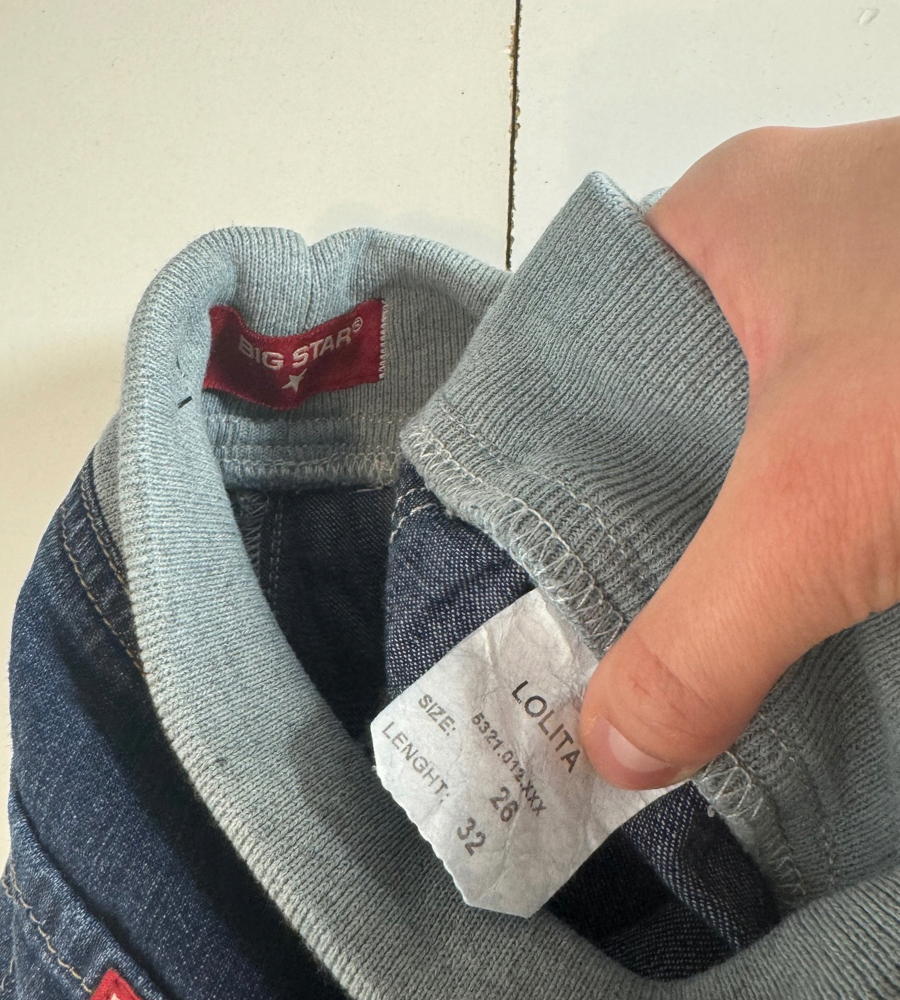Lågmidjade jeans–stl: XS