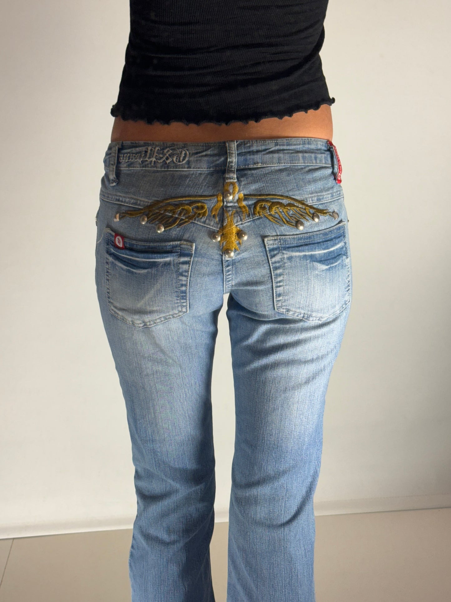 Lågmidjade jeans–stl: XS