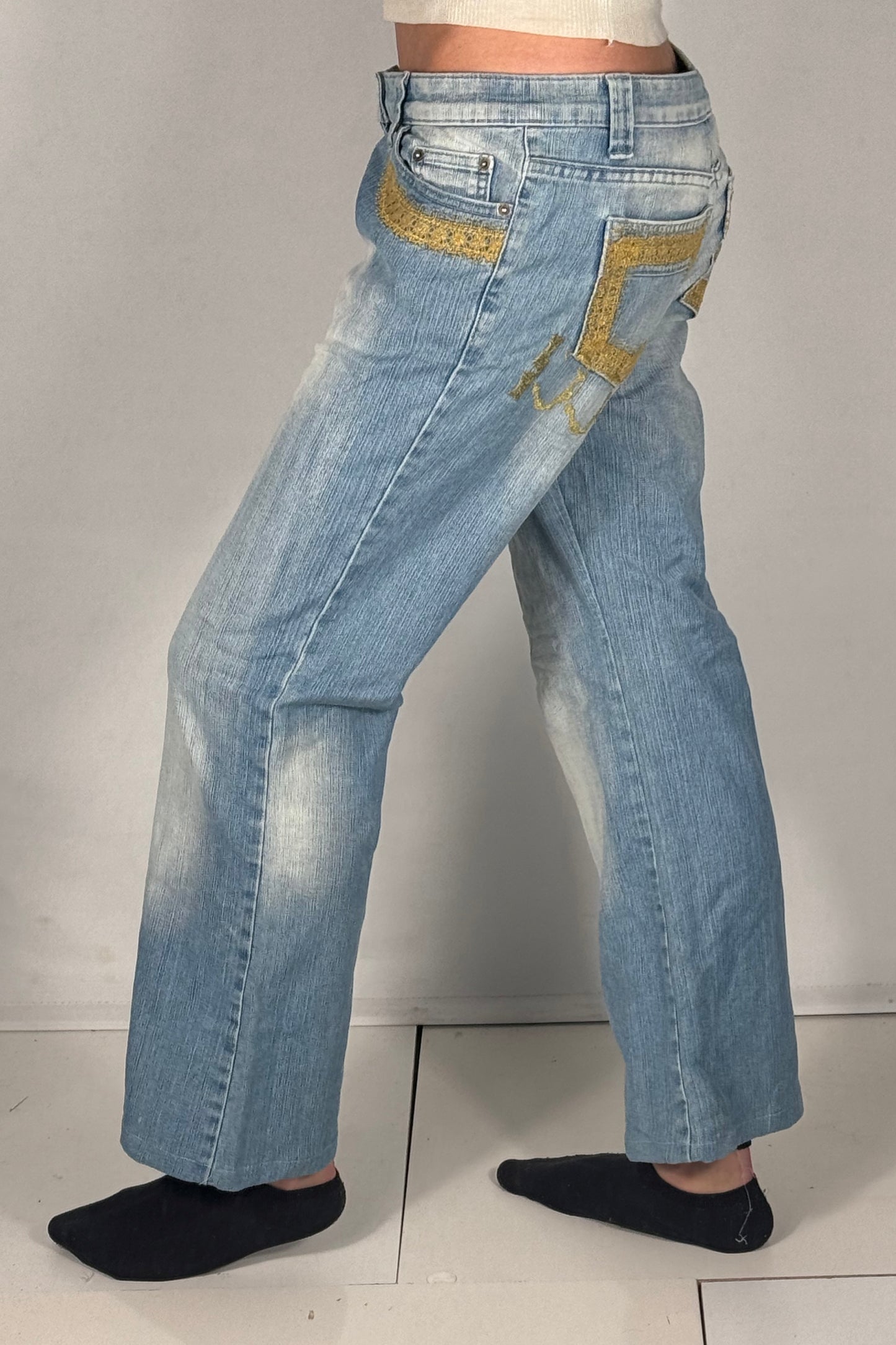 Lavtaljede jeans str: S