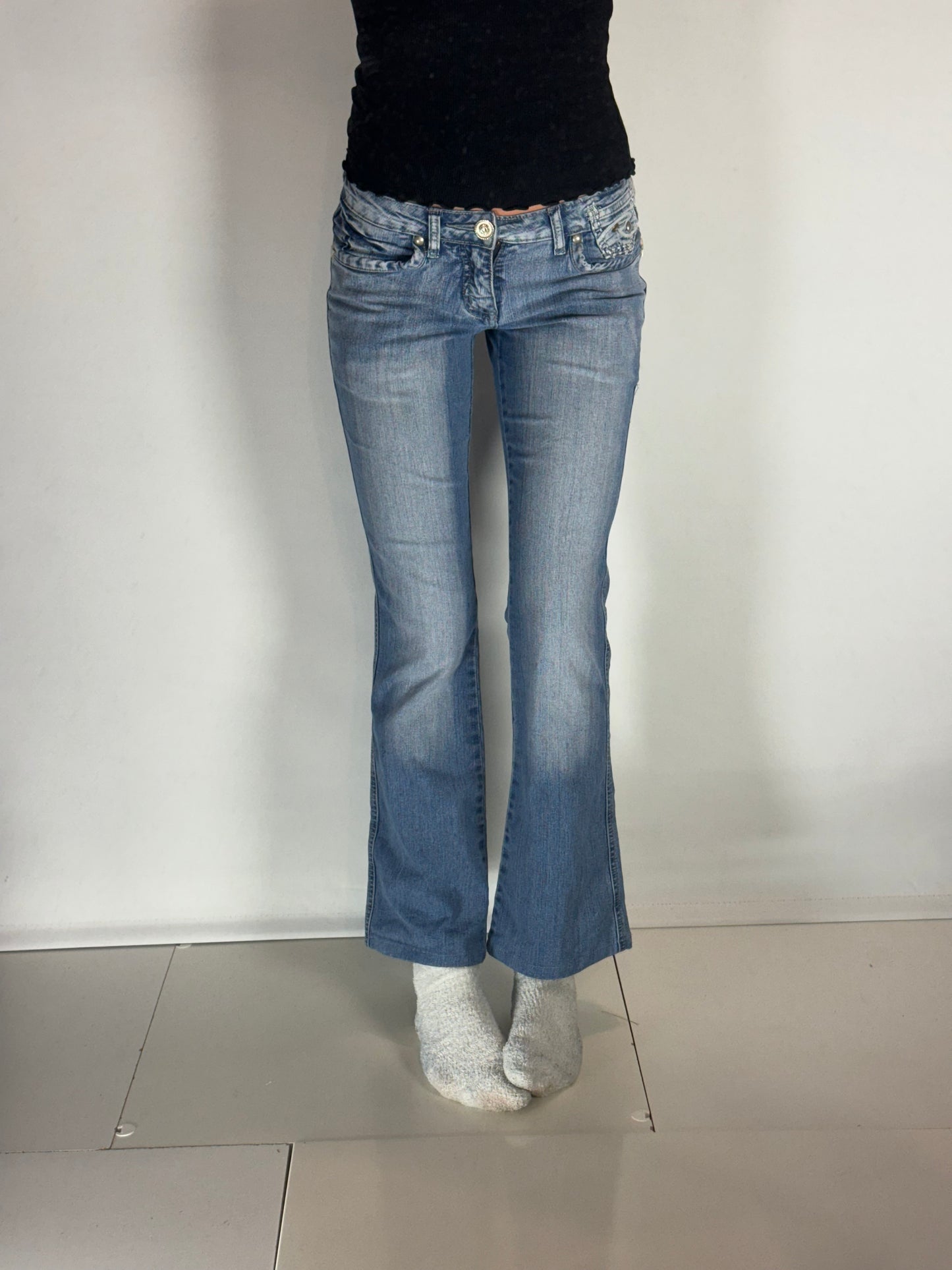 Lågmidjade jeans–stl: XS
