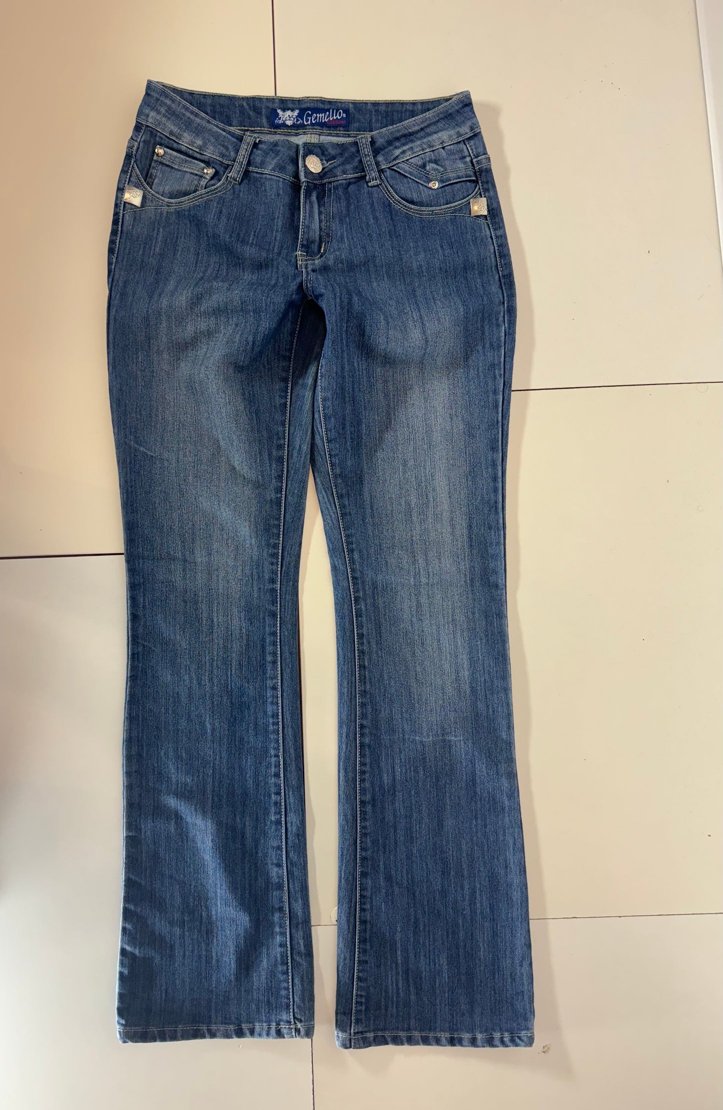 Lågmidjade jeans–stl: XS