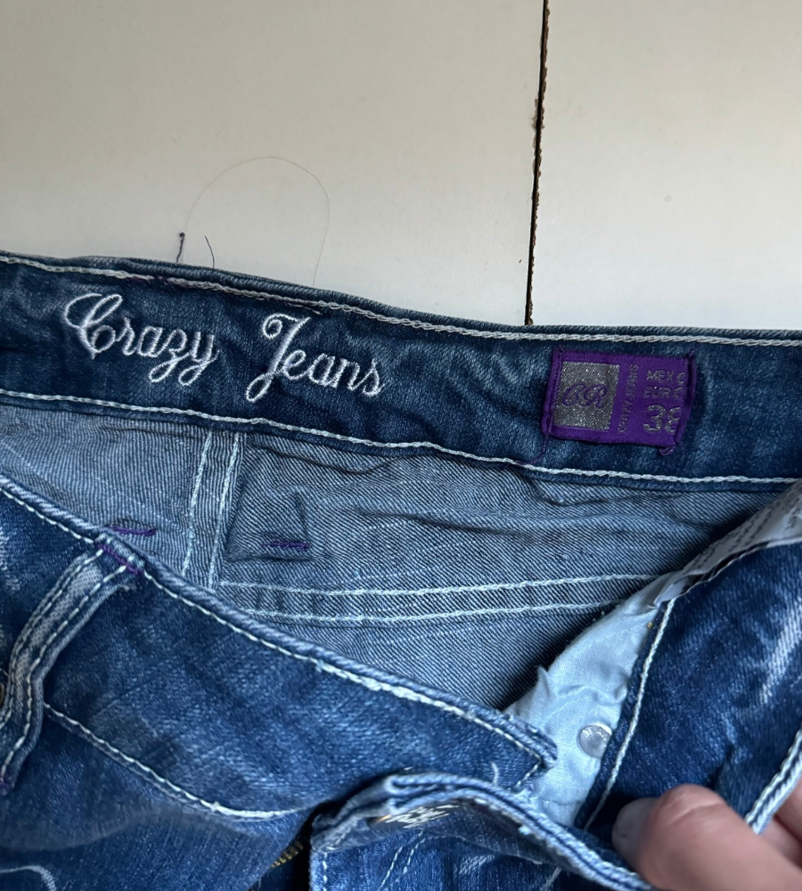 Lågmidjade jeans–stl: S