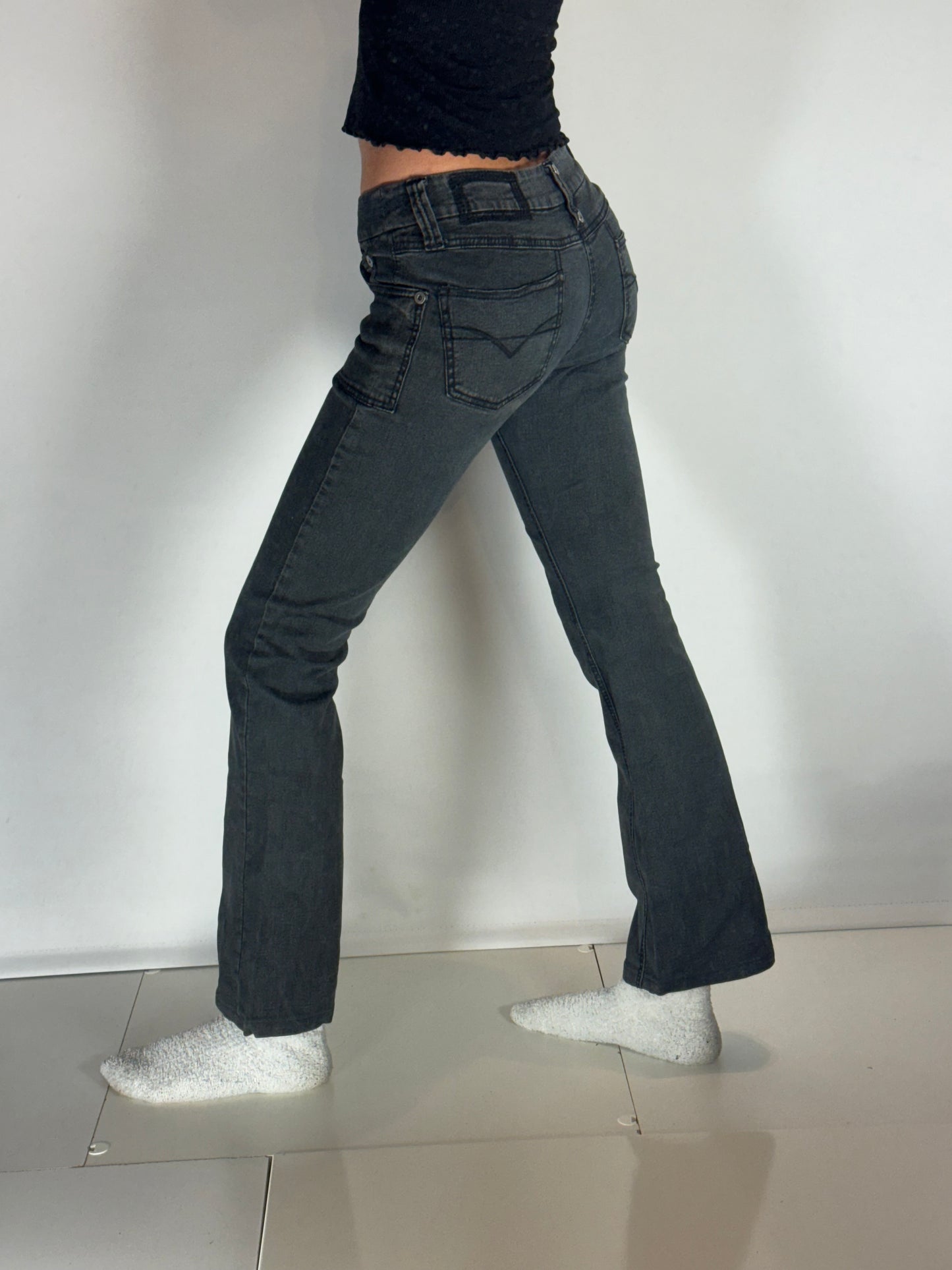 Lågmidjade jeans–stl: XXS/XS