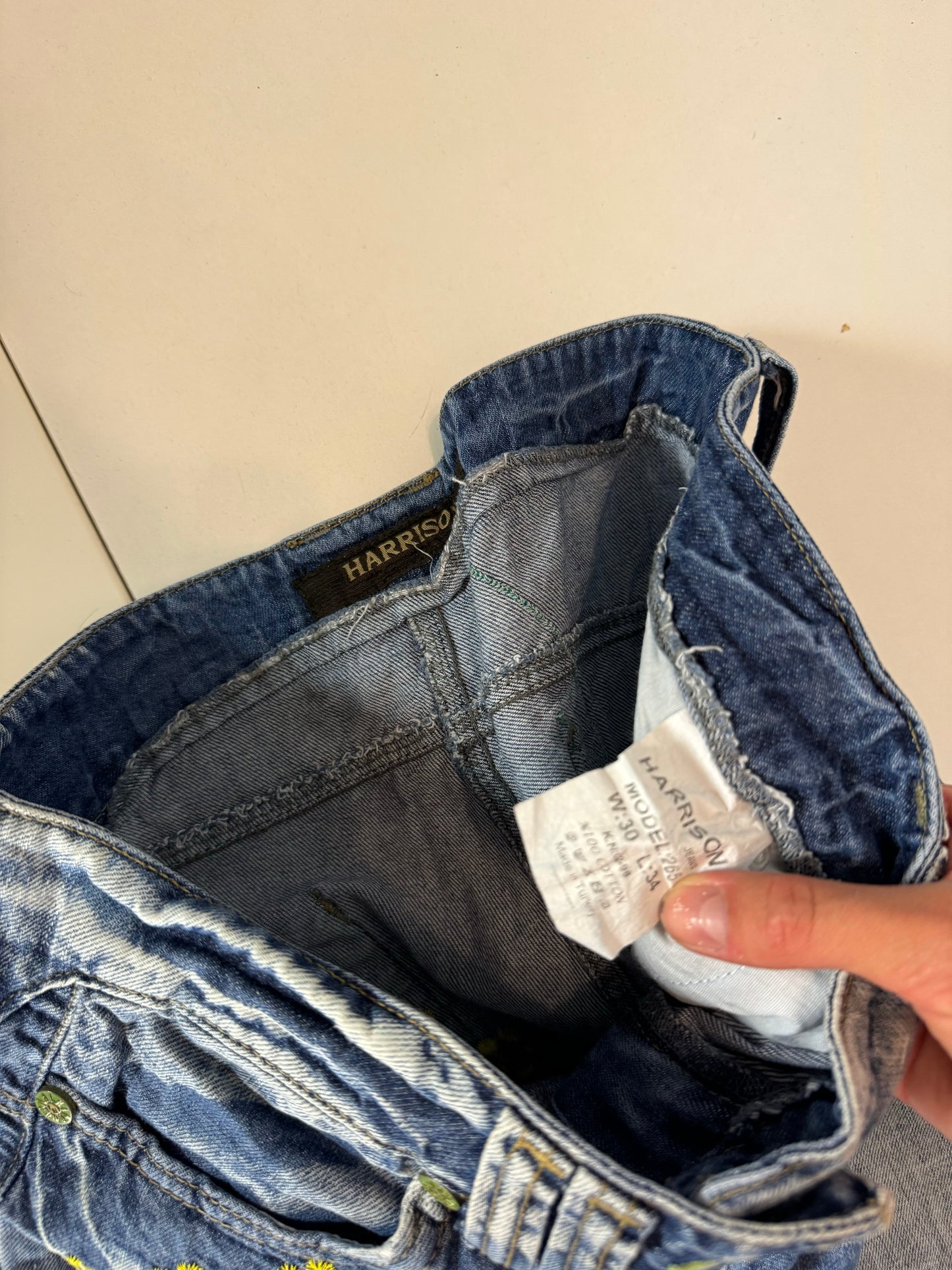 Lågmidjade jeans–stl: S