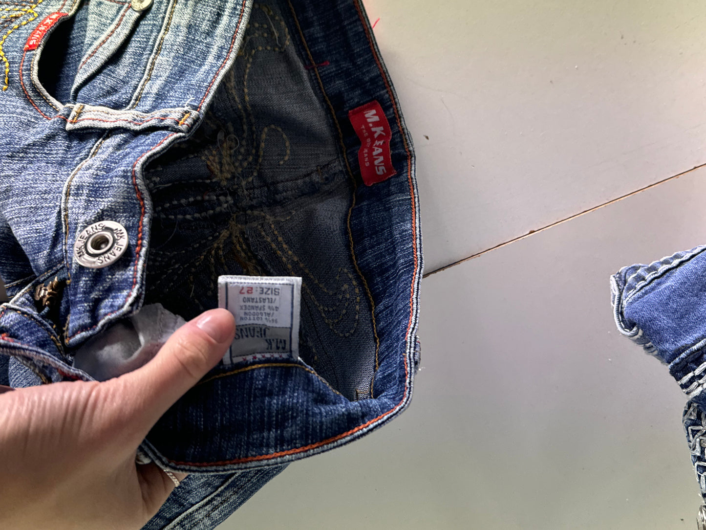Utsvingte jeans str: XS