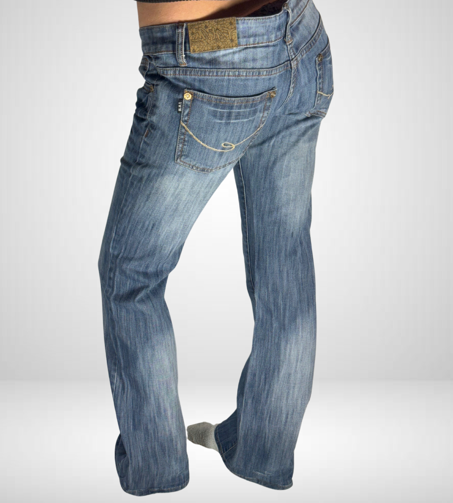 Lågmidjade jeans–stl: M