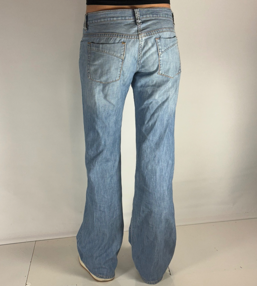 Lågmidjade jeans–stl: S