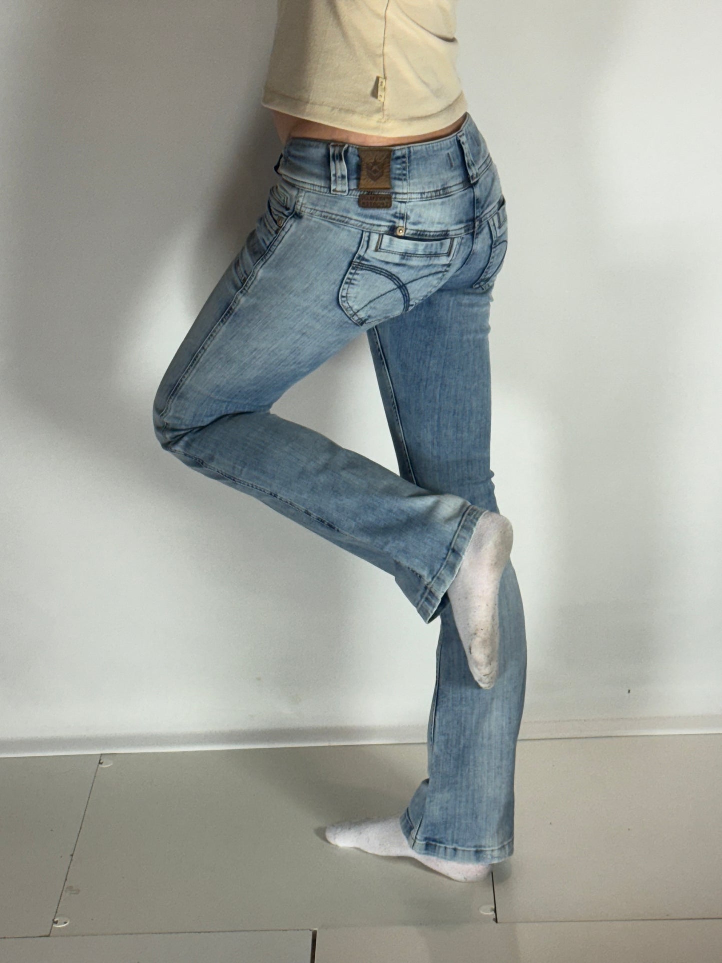 Lågmidjade jeans–stl: XS