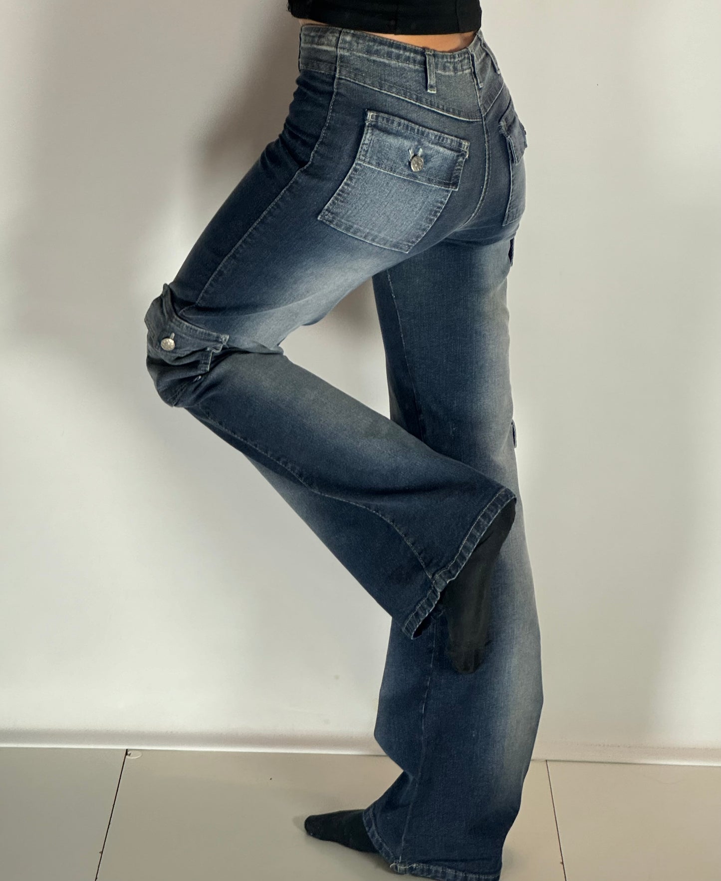 Utsvängda jeans stl: XXS