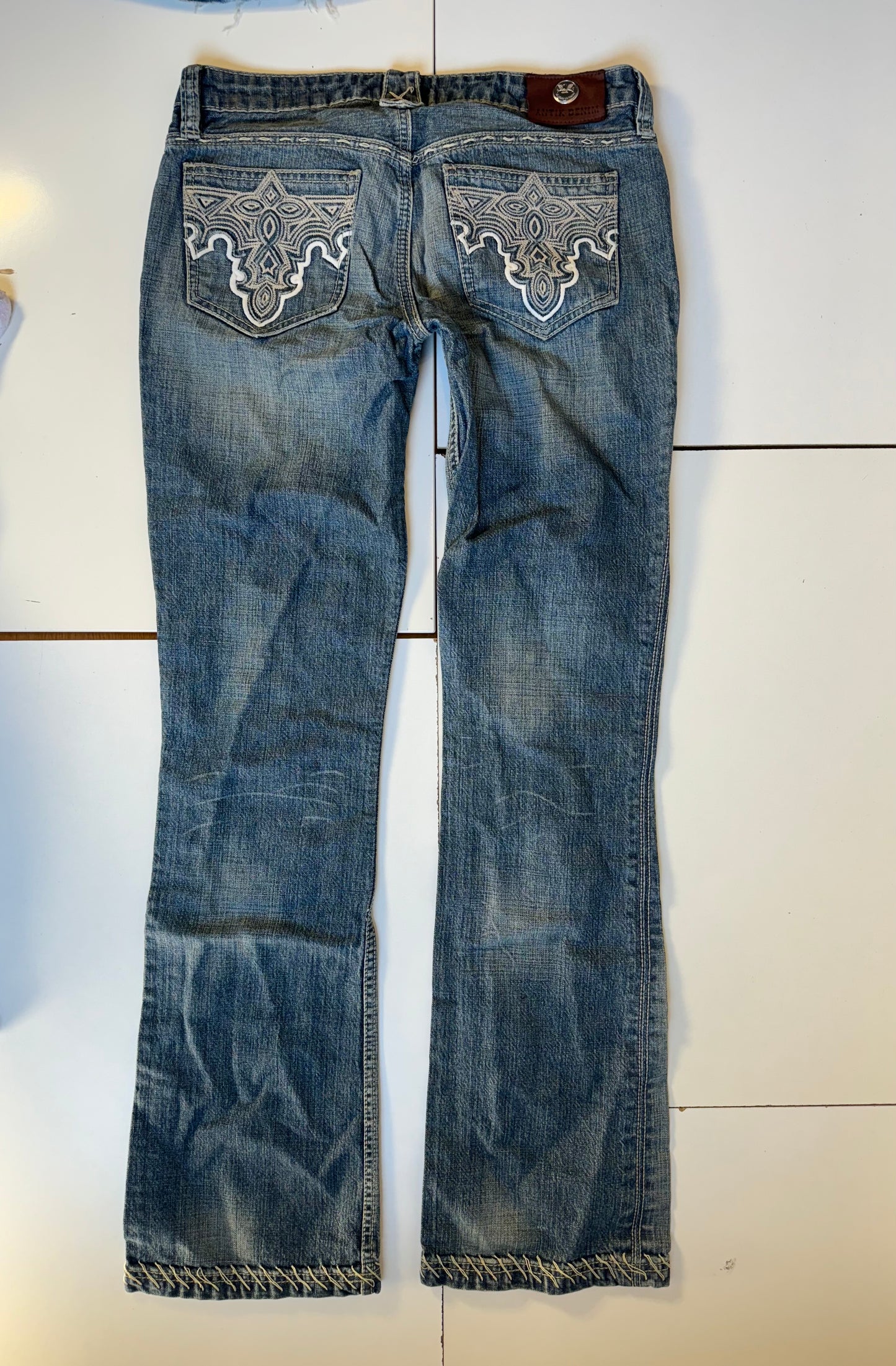 Lågmidjade jeans–stl: S