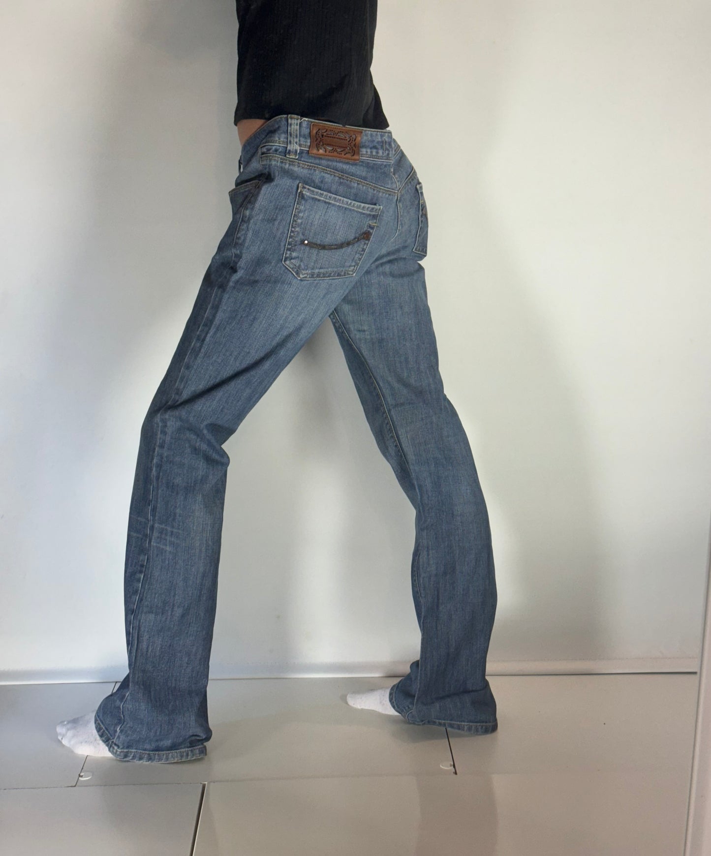 Lågmidjade jeans–stl: M