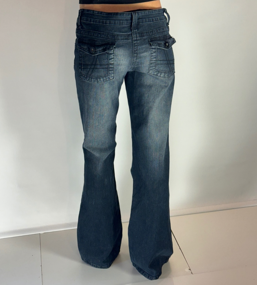 Lågmidjade jeans–stl: L