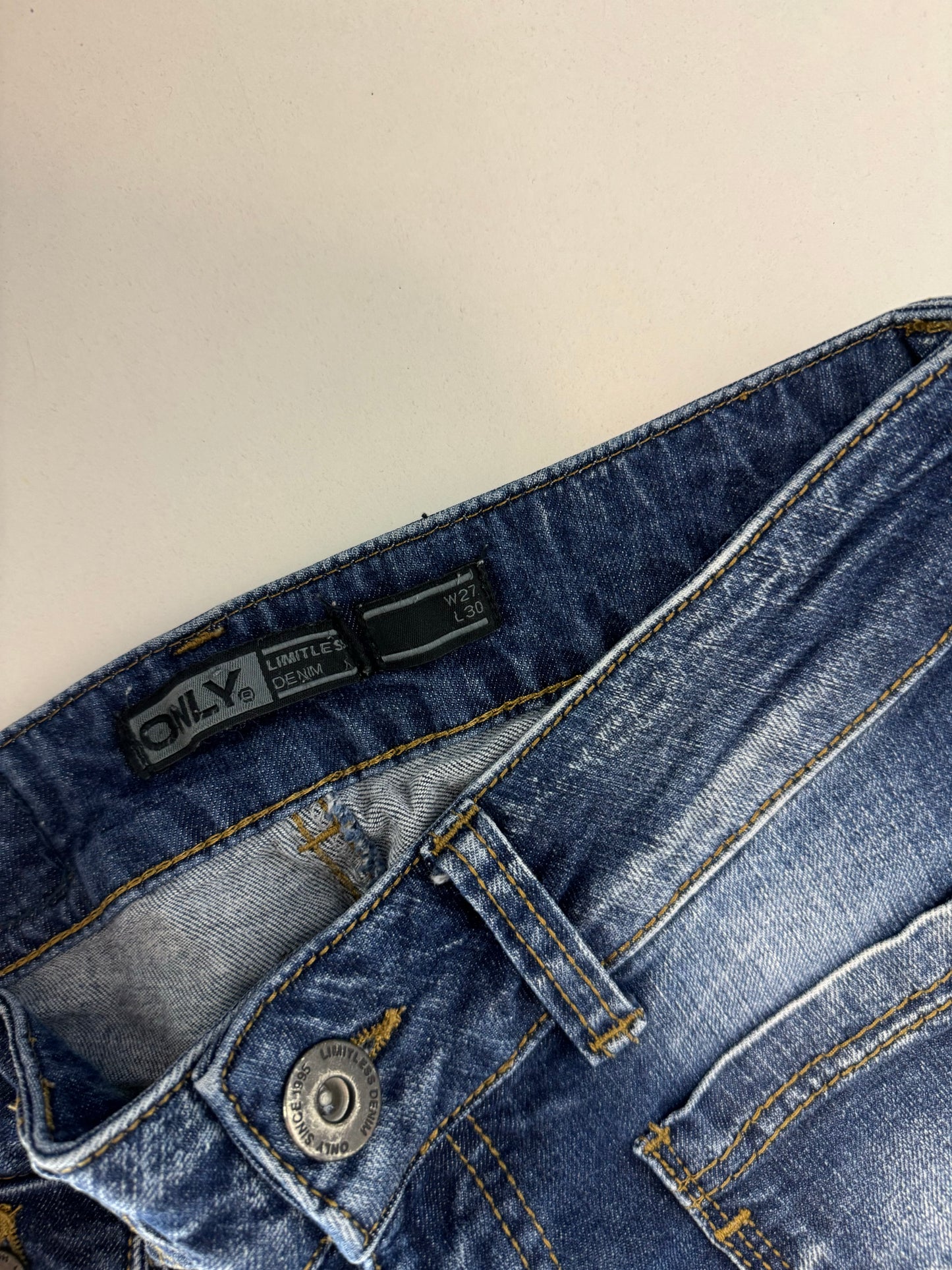 Lågmidjade jeans–stl: XS