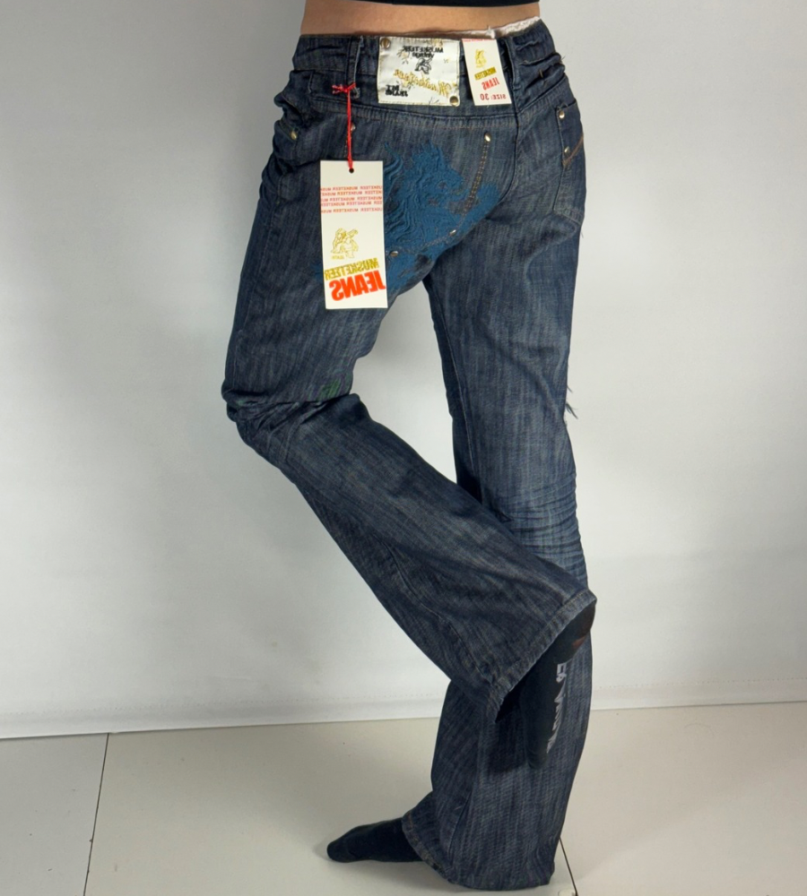 Lågmidjade jeans–stl: S