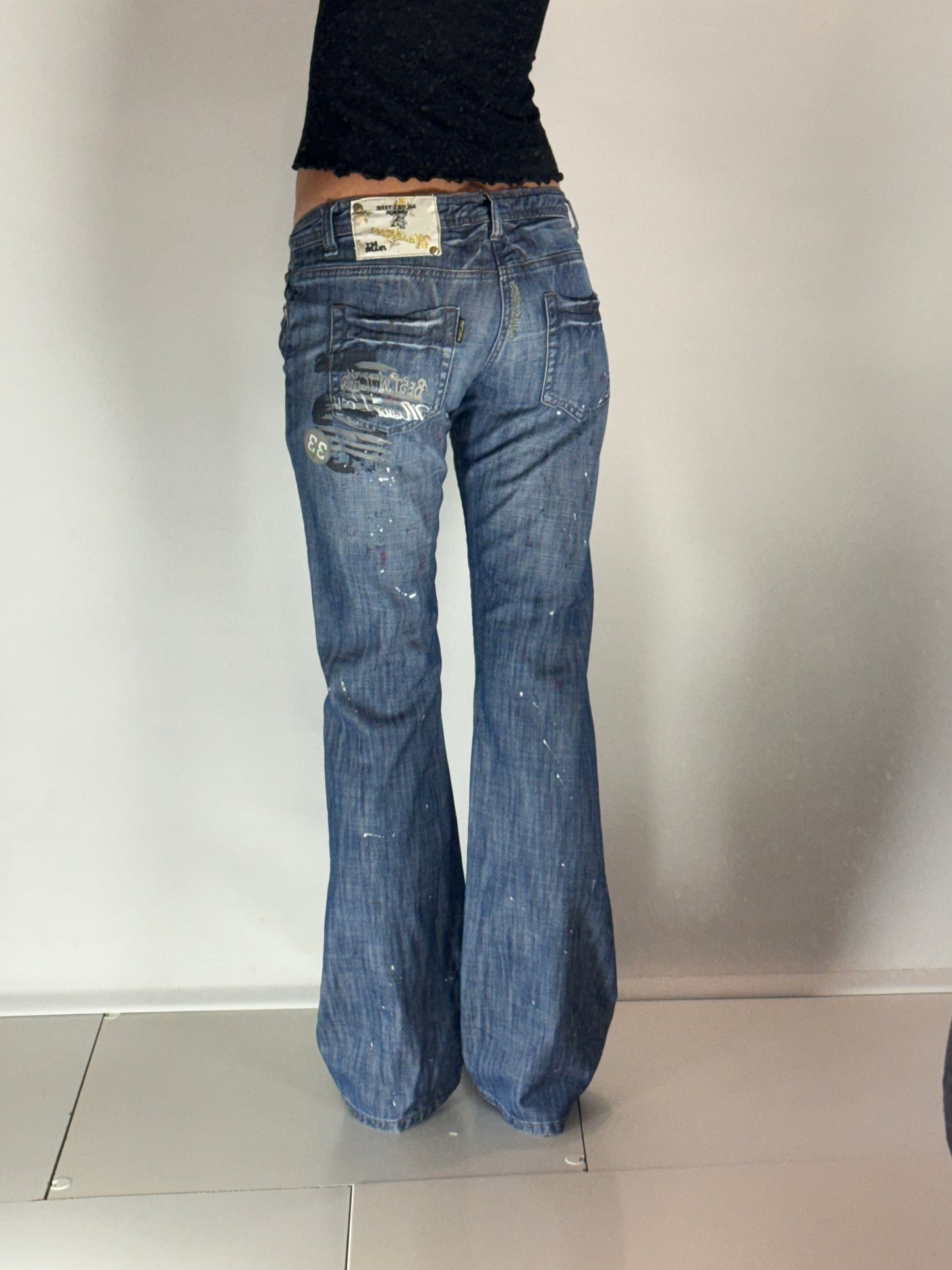 Lågmidjade jeans–stl: XS