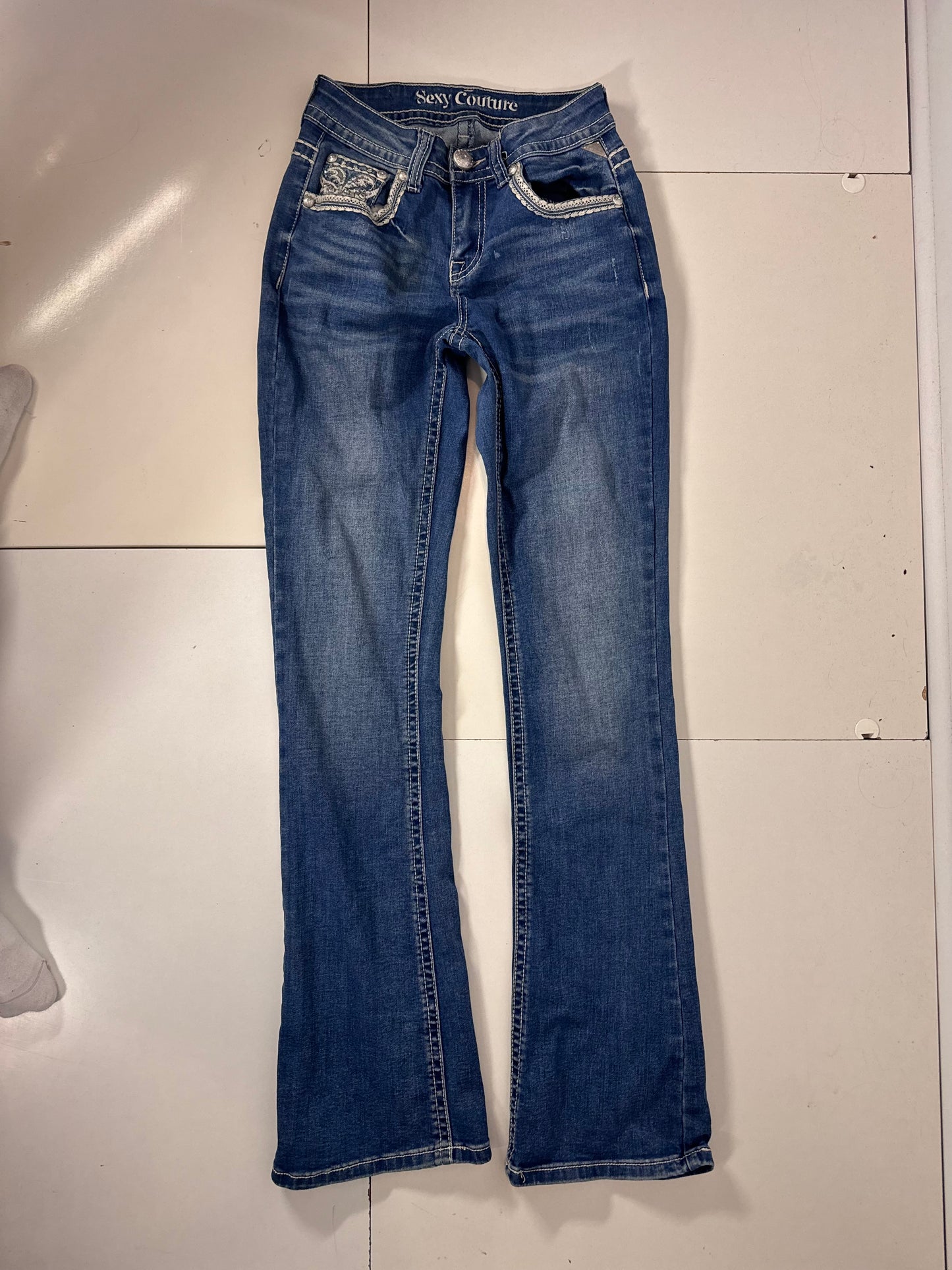 Utsvängda jeans stl: XXS