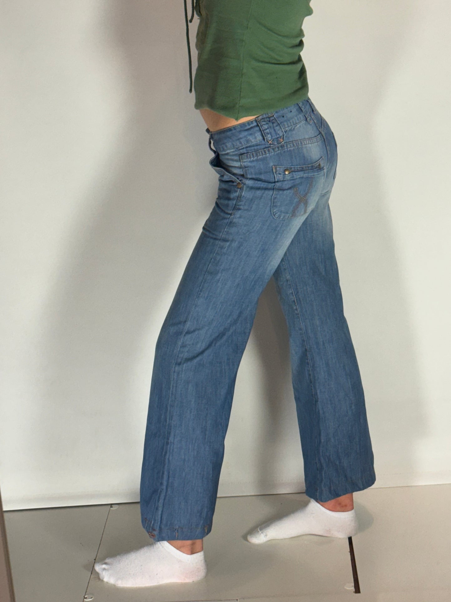 Lågmidjade jeans–stl: XS