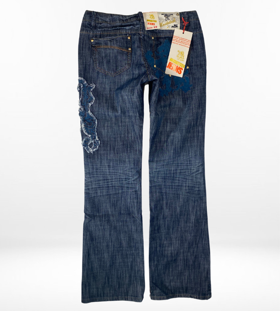 Lågmidjade jeans–stl: S
