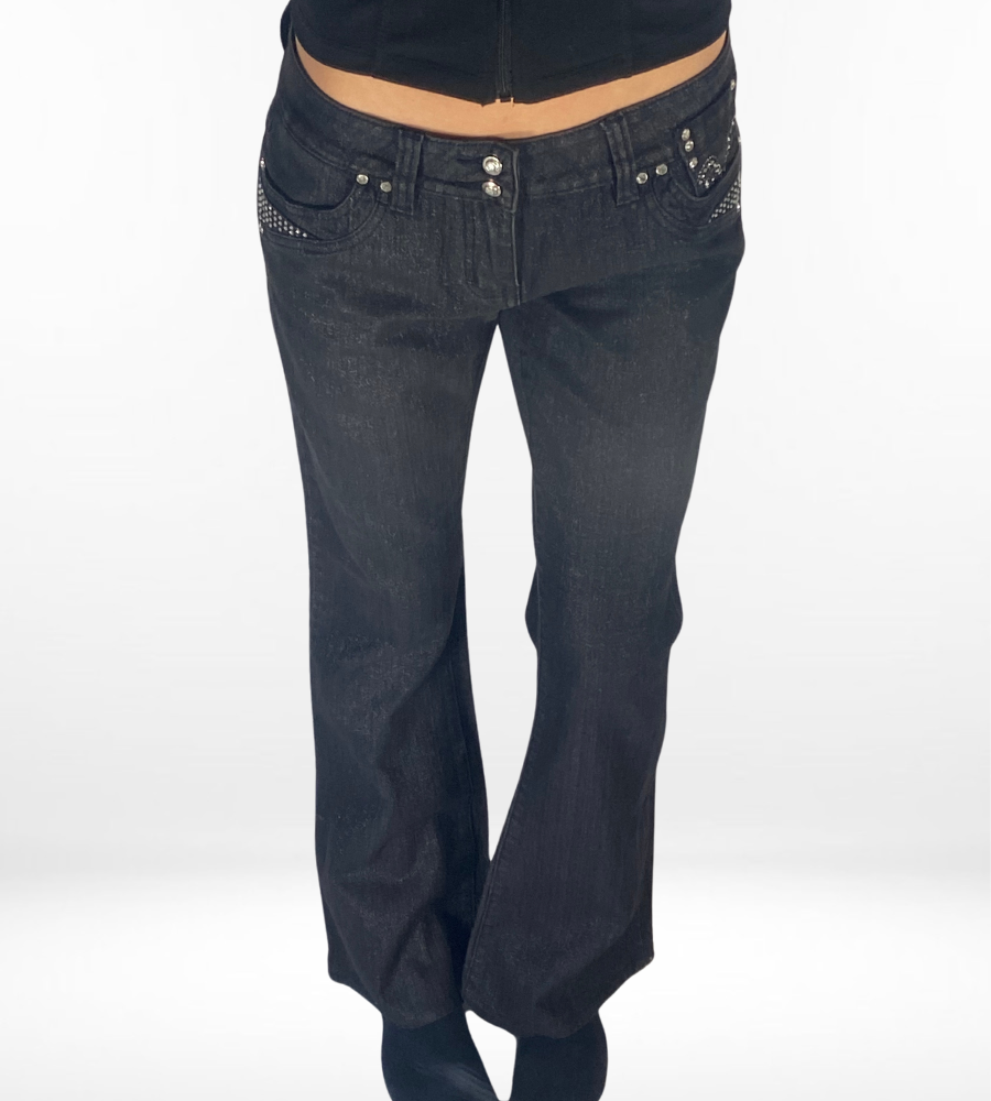 Lågmidjade jeans–stl: M
