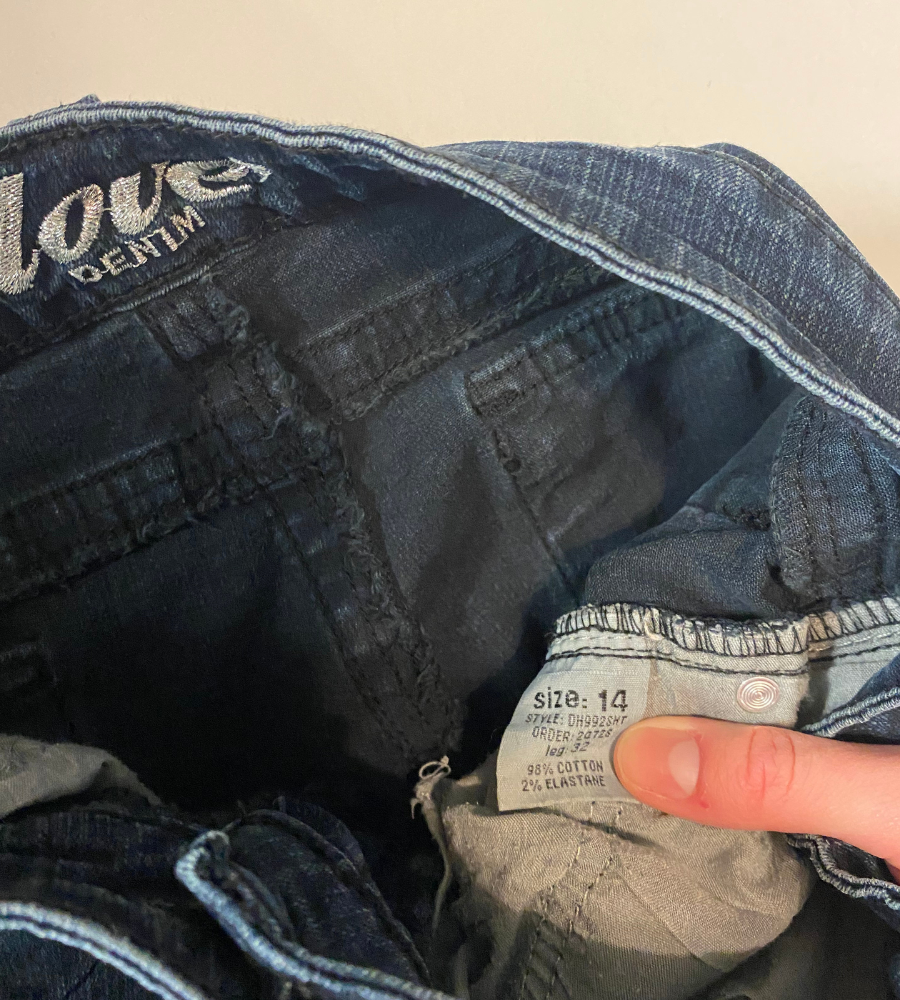 Lågmidjade jeans–stl: L