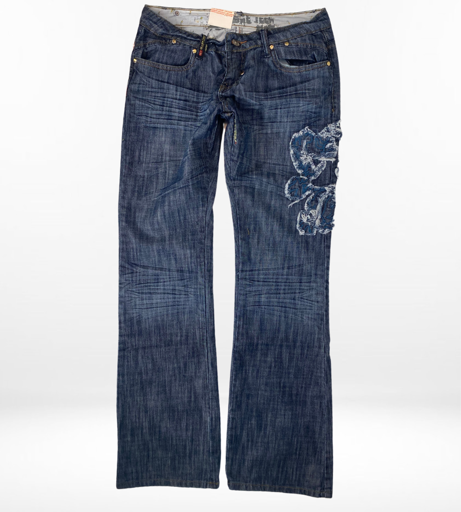 Lågmidjade jeans–stl: S
