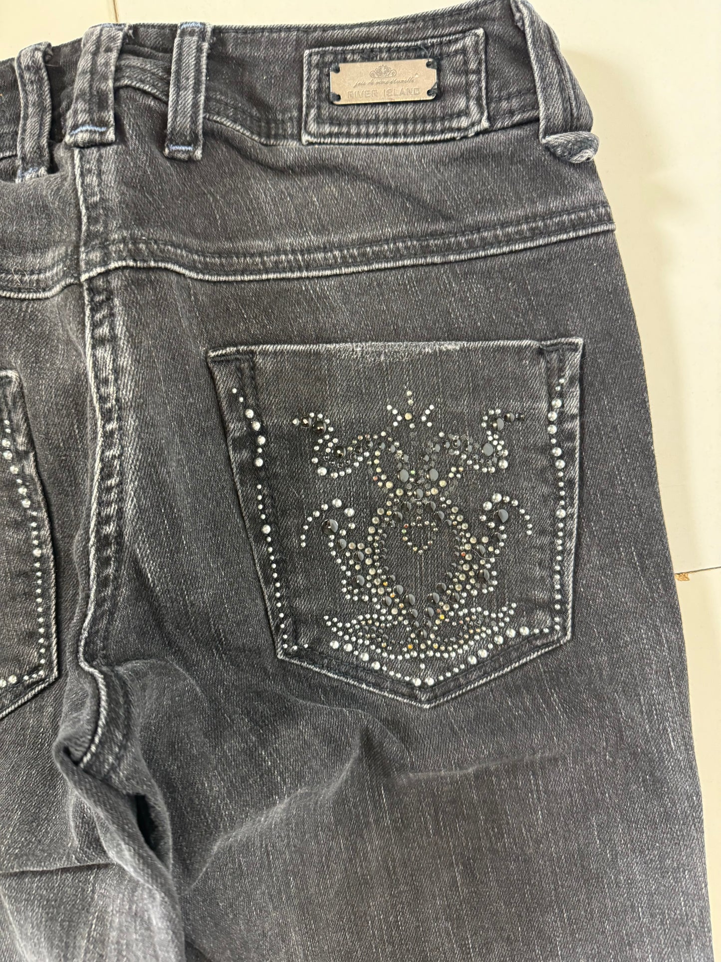 Lågmidjade jeans–stl: S