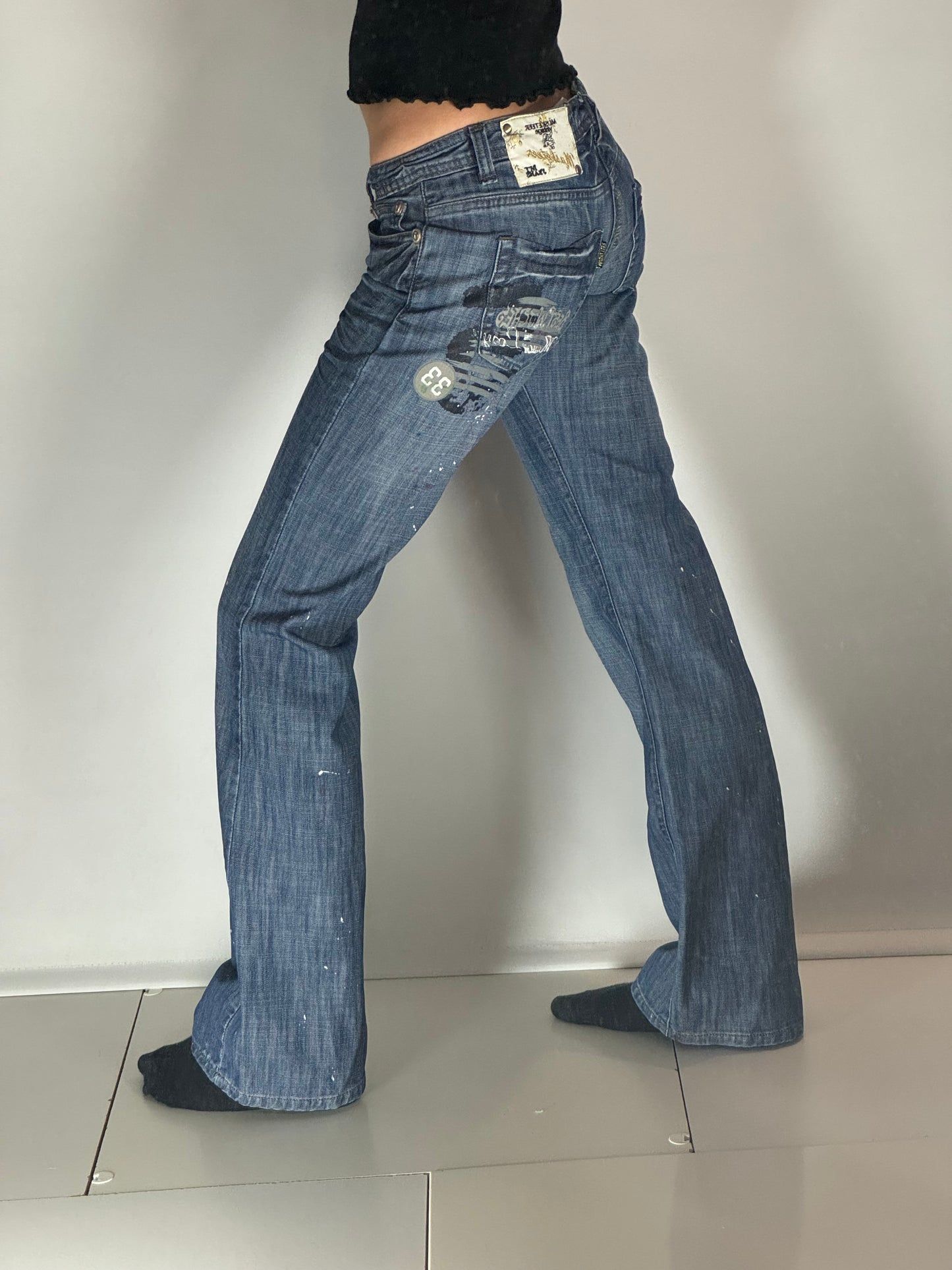 Lågmidjade jeans–stl: XS