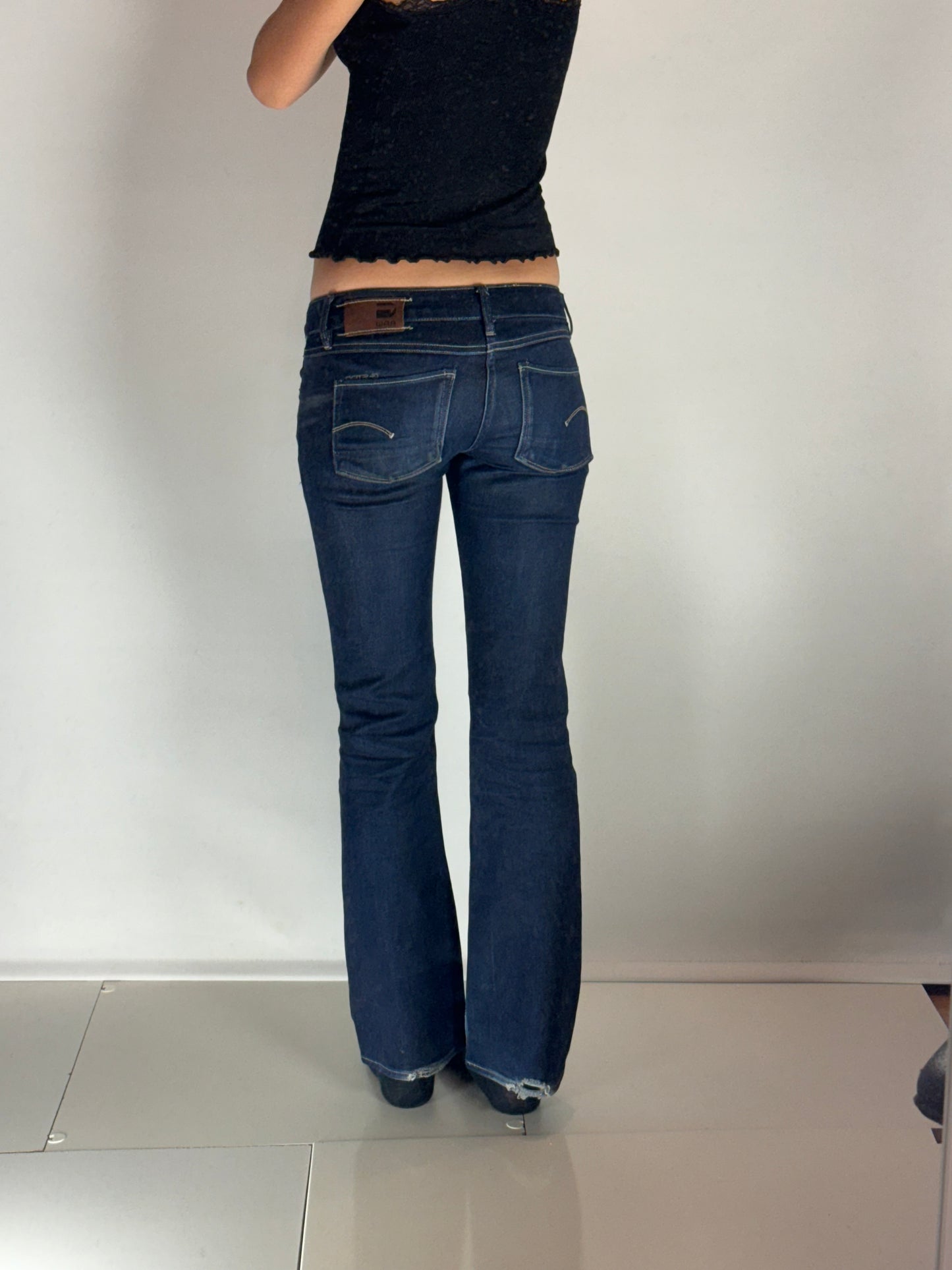 Lågmidjade jeans–stl: XS