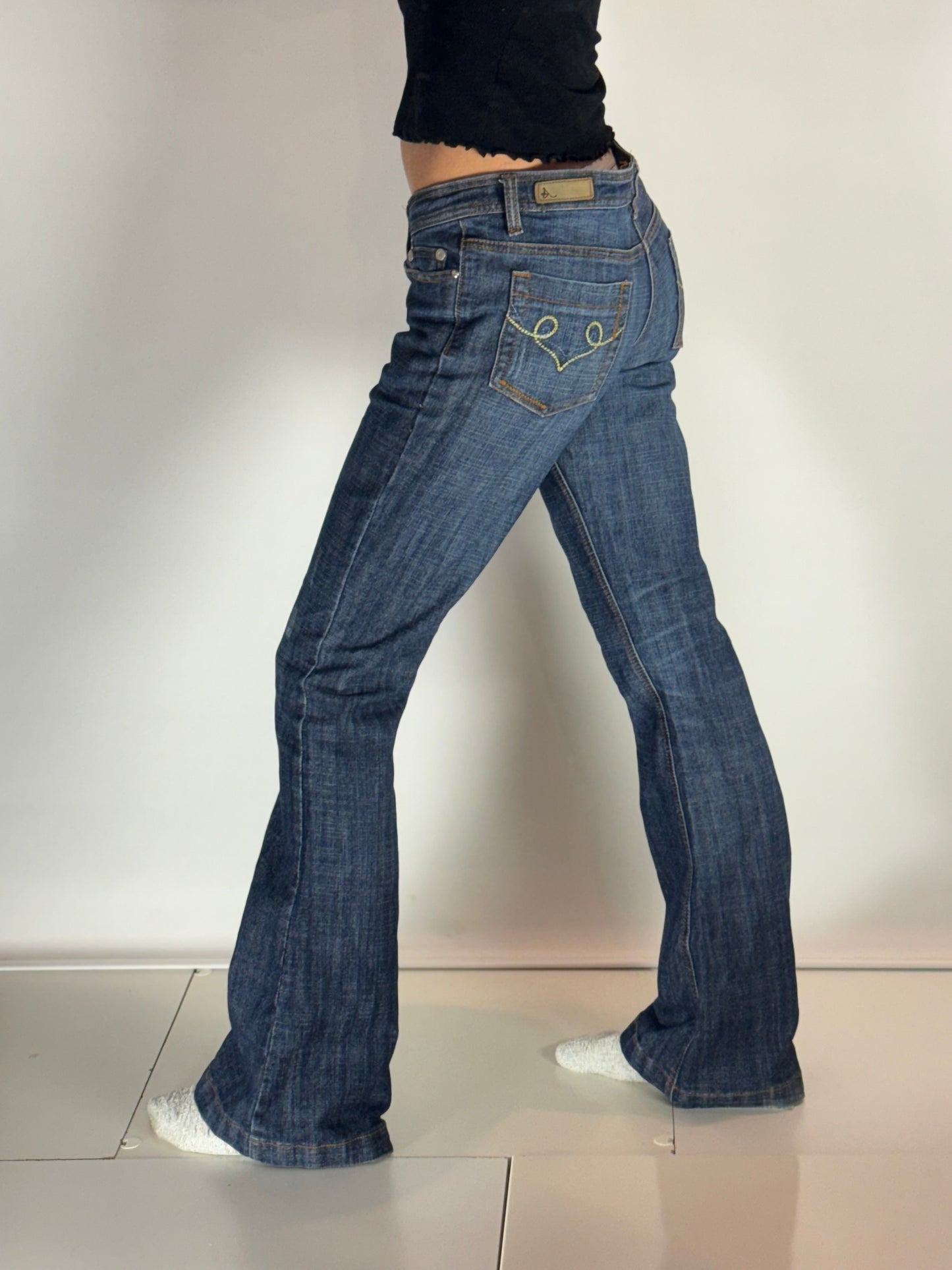 Lågmidjade jeans–stl: S