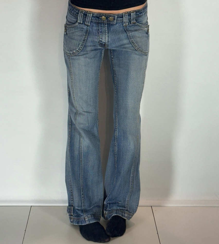 Lågmidjade jeans–stl: S