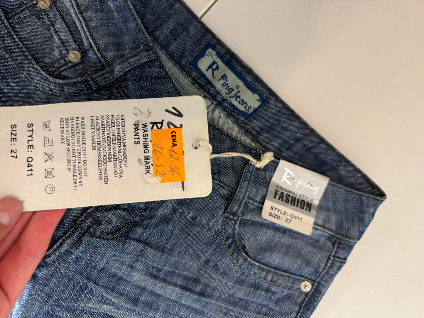 Lågmidjade jeans–stl: XS