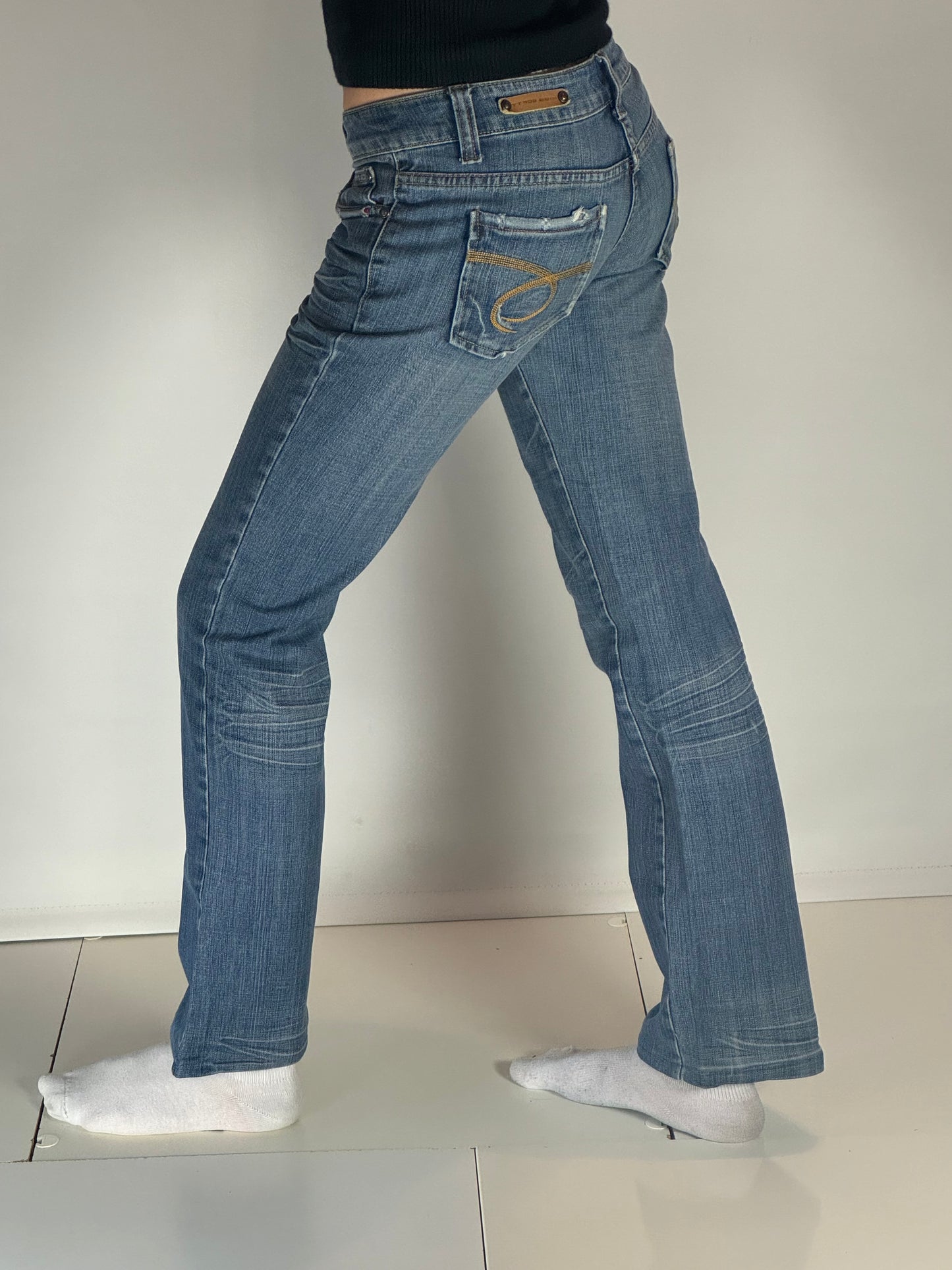 Lågmidjade jeans–stl: S