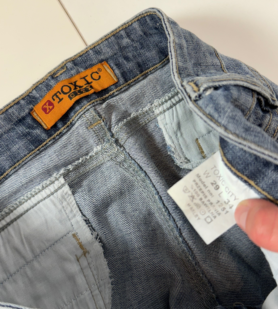 Lågmidjade jeans–stl: S
