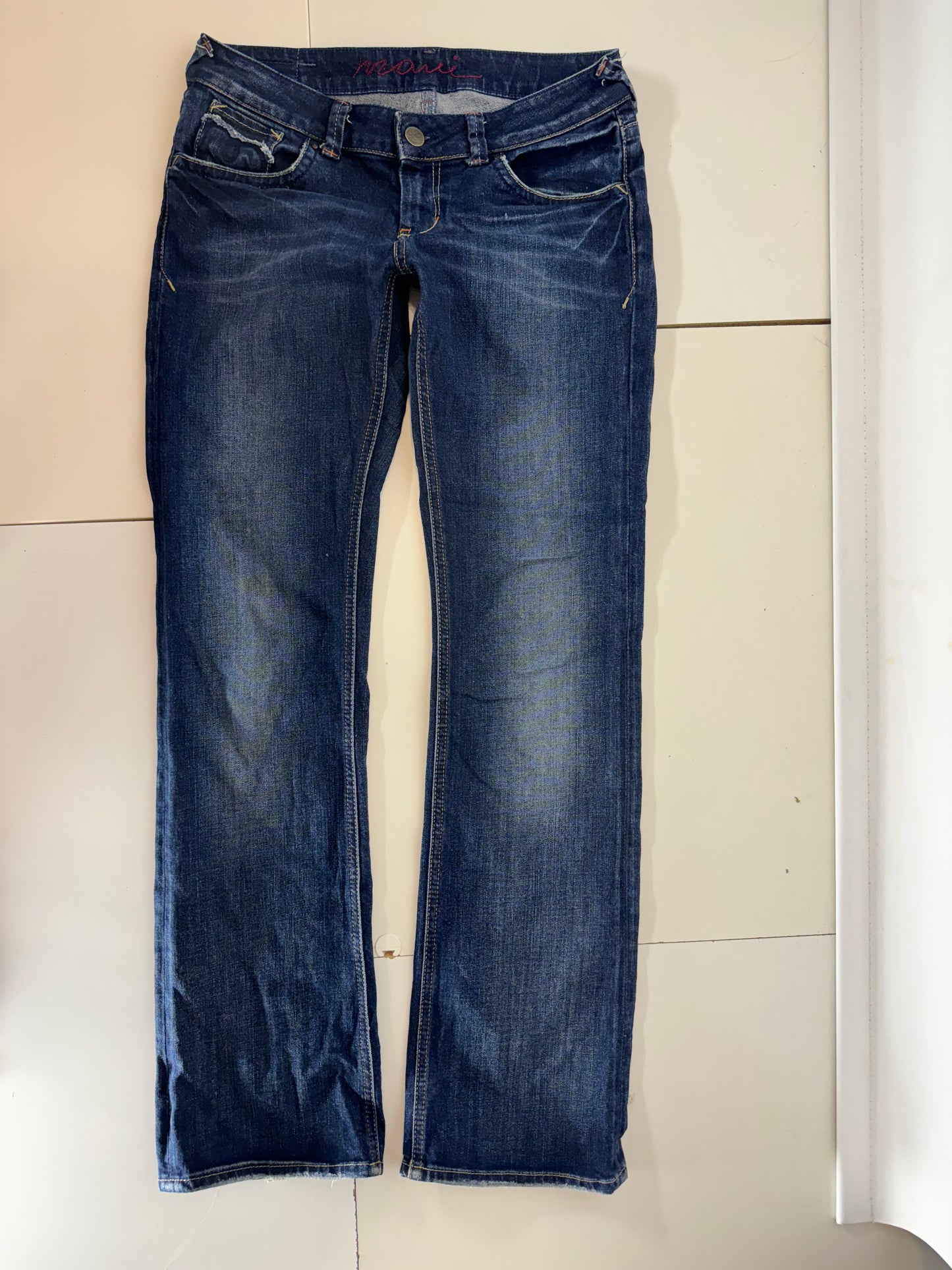 Lågmidjade jeans–stl: S