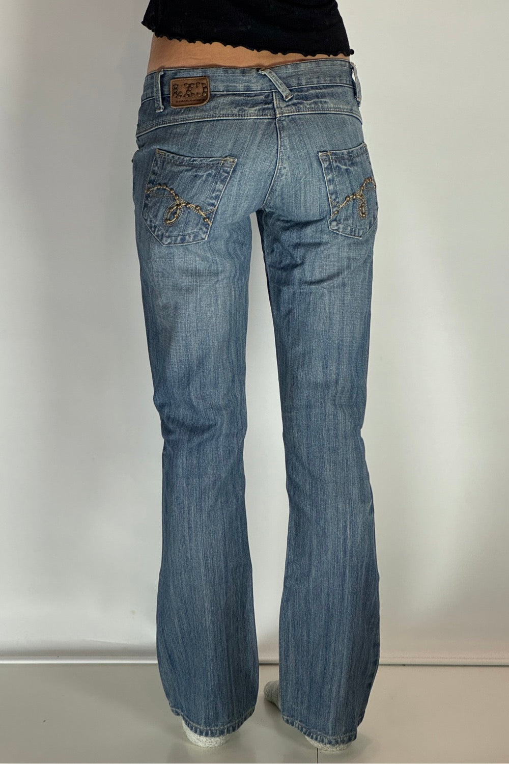 Lågmidjade jeans–stl: XS