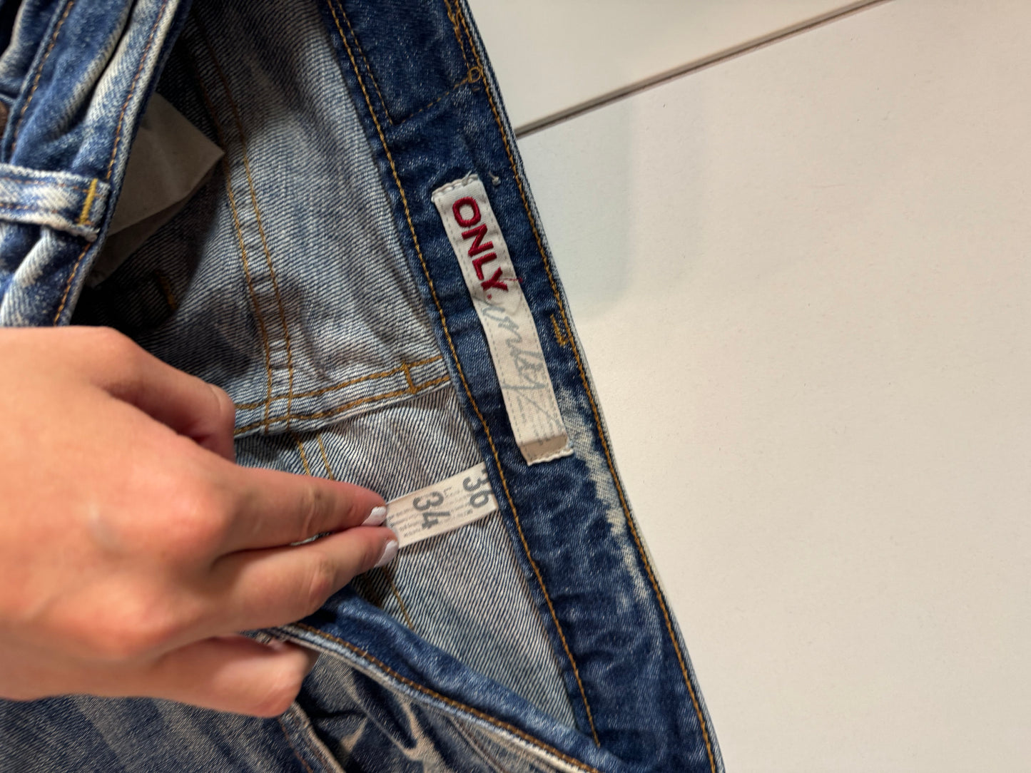 Lågmidjade jeans–stl: XS